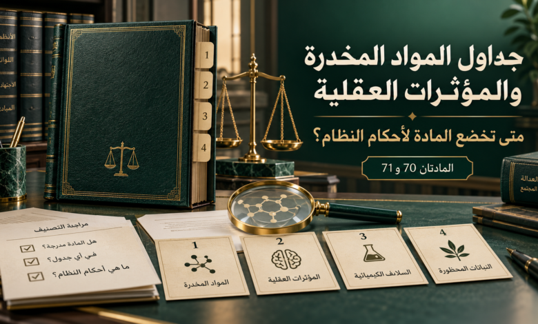 جداول المواد المخدرة والمؤثرات العقلية في السعودية