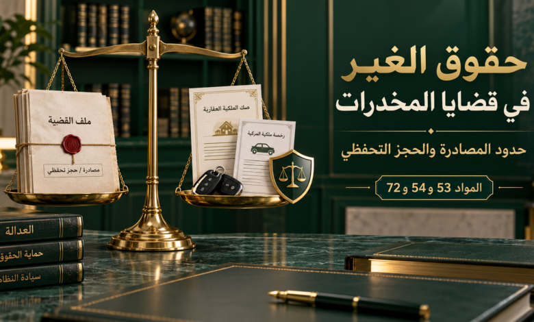 حقوق الغير في قضايا المخدرات وحدود المصادرة والحجز