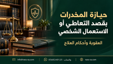 حيازة المخدرات بقصد التعاطي والعلاج في النظام السعودي