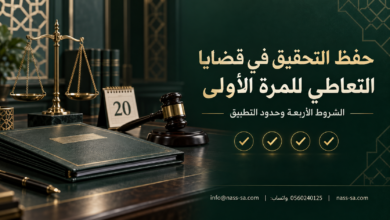 صورة قانونية توضيحية لمقال يشرح شروط حفظ التحقيق في قضايا التعاطي أو الاستعمال الشخصي للمرة الأولى في النظام السعودي.