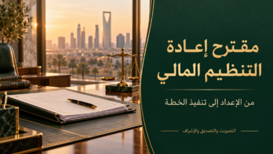 مقترح إعادة التنظيم المالي من الإعداد والتصويت إلى تنفيذ الخطة.