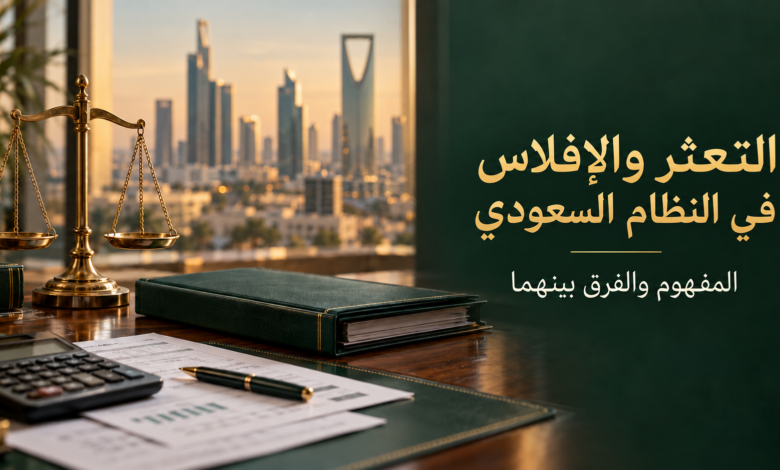 نظام الإفلاس السعودي — الفرق بين التعثر والإفلاس
