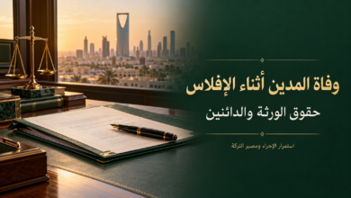 وفاة المدين أثناء إجراءات الإفلاس: حقوق الورثة والدائنين.