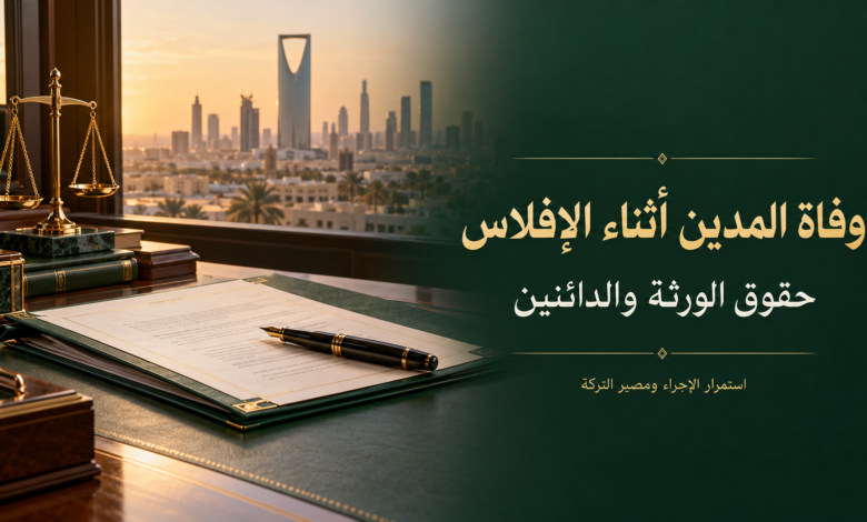 وفاة المدين أثناء إجراءات الإفلاس: حقوق الورثة والدائنين.